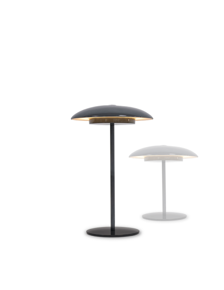 Lámpara de mesa exterior de metal recargable Sardinia 30 antracita