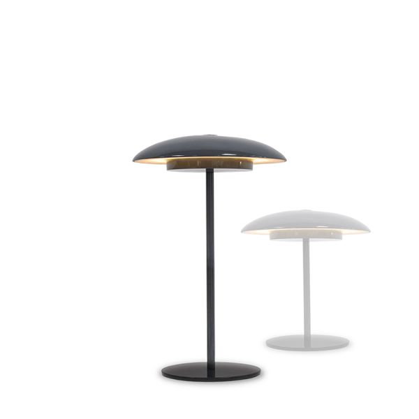 Candeeiro de mesa exterior recarregável em metal antracite Sardenha 30