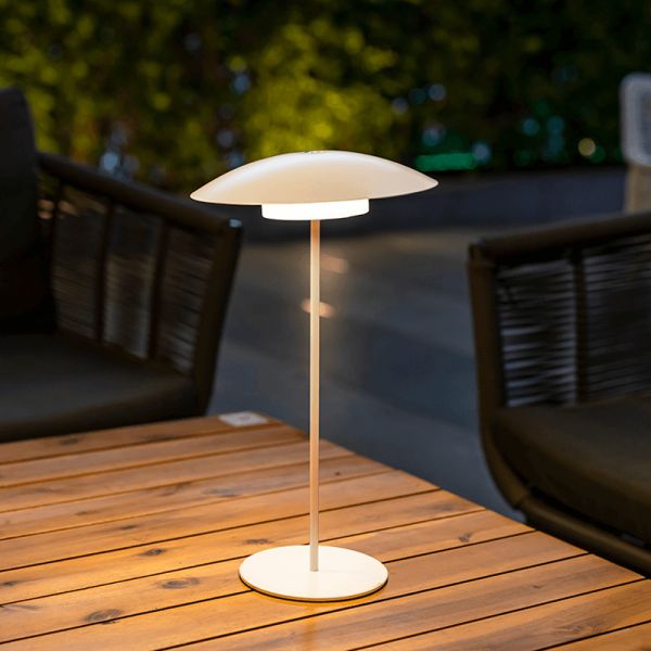 Lámpara de mesa LED exterior sin cables Sardinia 40 antracita ambiente