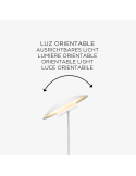 Lámpara de mesa LED exterior sin cables Sardinia 40 blanca orientable