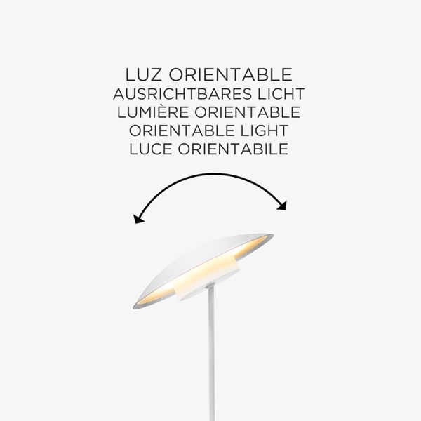Lampe de table LED d'extérieur sans fil Sardaigne 40 blanc réglable