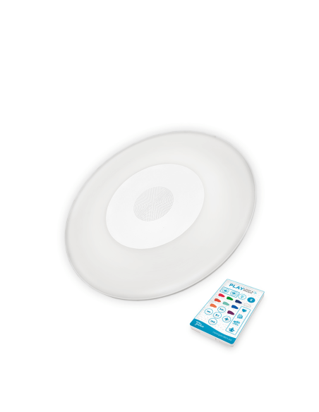 Altavoz LED flotante para piscina y pared Play Disk con mando