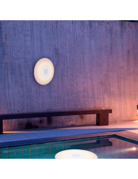 Altavoz LED flotante para piscina y pared Play Disk ambiente
