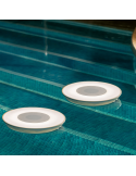 Altavoz LED flotante para piscina Play Disk ambiente