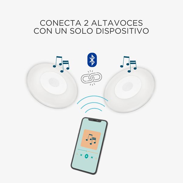 Altavoz LED flotante para piscina y pared Play Disk Bluetooth
