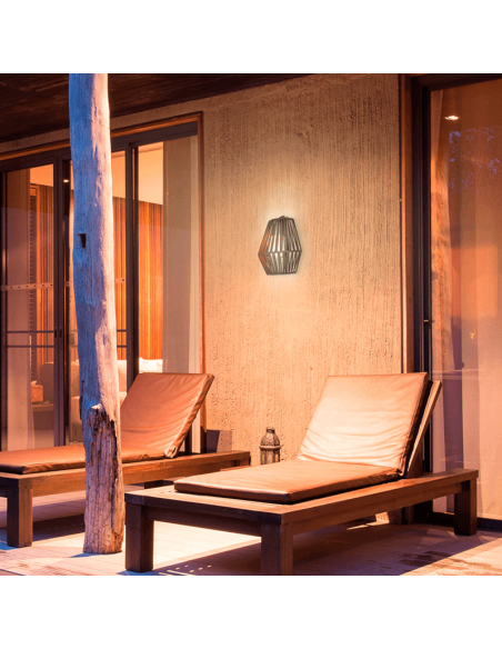 Aplique de pared LED con batería recargable Conta Wall gris ambiente