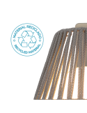 Aplique de pared LED con batería recargable Conta Wall gris reciclado