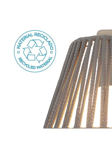 Aplique de pared LED con batería recargable Conta Wall gris reciclado
