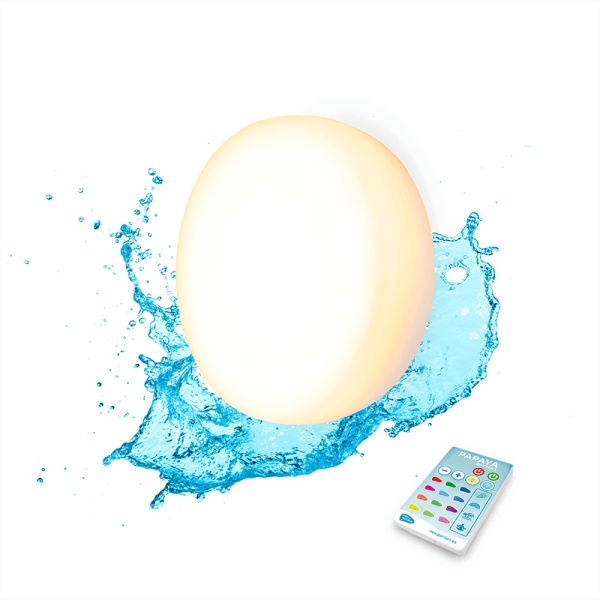 Papaya 12 LED RGB recarregável para piscina com ventosas