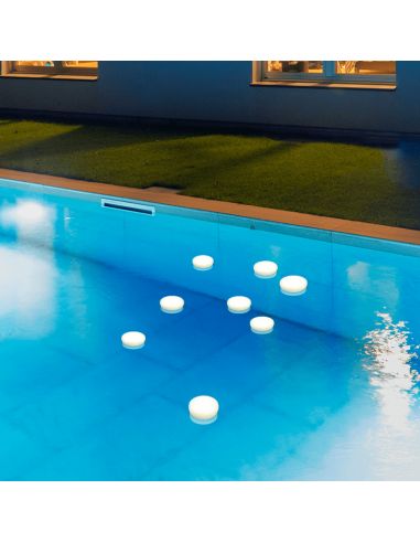 Papaye 12 LED Flottant Rechargeable Piscine Lumière RVB