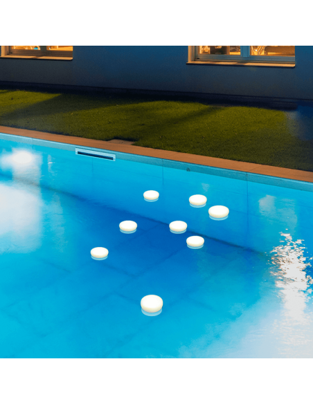 Luz LED RGB para piscina recargable Papaya 12 flotantes