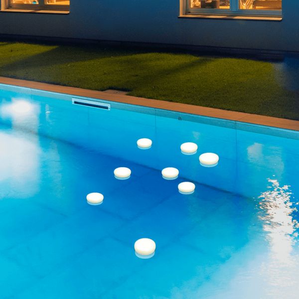 Luz LED RGB para piscina recargable Papaya 12 flotantes