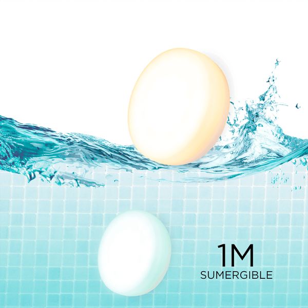 Papaya 12 LED RGB recarregável para piscina com ventosas 1m submersível