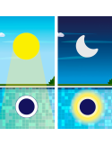 Luz LED RGB para piscina con carga solar sin cables Papaya 30