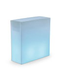 Macetero con luz LED rectangular Junco 80 para exterior