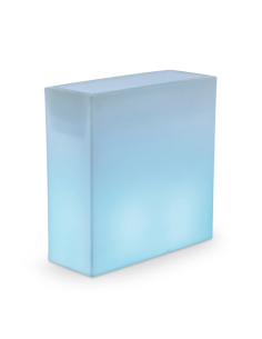 Vaso de flores retangular Junco 80 com luz LED para uso externo