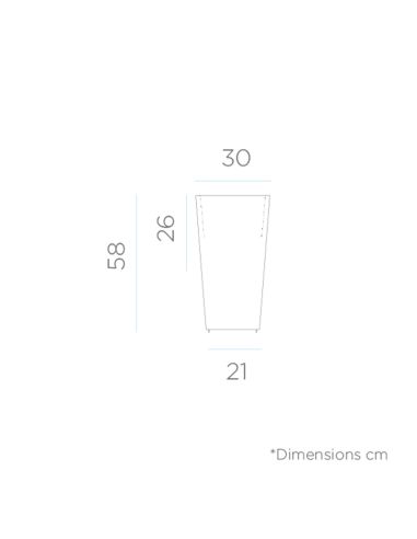Vaso de flores solar e recarregável com luz LED ajustável Melisa 30 medidas