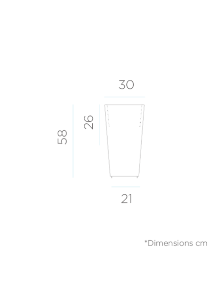 Vaso de flores solar e recarregável com luz LED ajustável Melisa 30 medidas