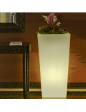 Macetero solar y recargable con luz LED regulable Melisa 40 ambiente
