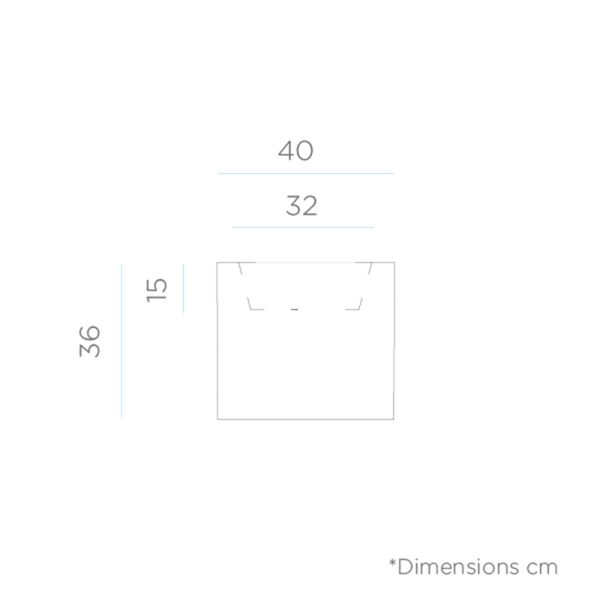 Macetero con luz LED solar para exterior Narciso 40 medidas