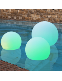 Bola LED solar multifunción flotante Buly 20, 30 o 40 jardín New Garden ambiente luz verde| LeonLeds Iluminación