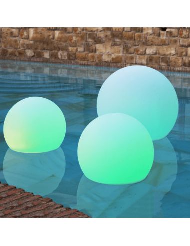 Bola LED solar multifunción flotante Buly 20, 30 o 40 jardín New Garden ambiente luz verde| LeonLeds Iluminación