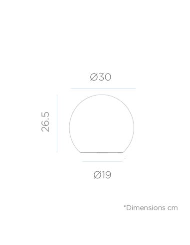 Boule LED solaire flottante multifonction Buly 30 jardin Nouveau Mesures de jardin | Éclairage LeonLeds