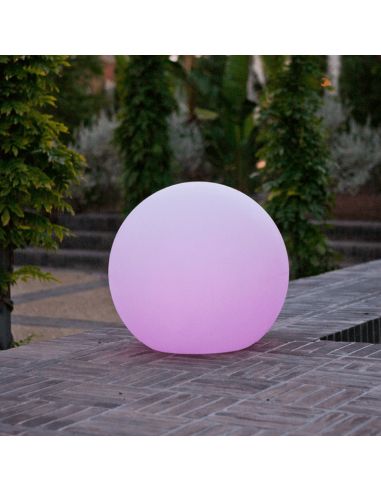 Bola LED RGB grande flotante recargable Buly 50 rosa Garden | LeonLeds Iluminación