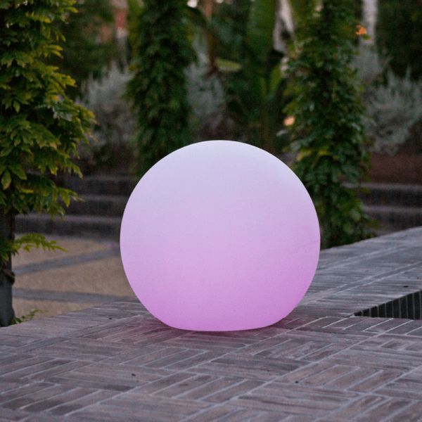 Bola LED RGB grande flotante recargable Buly 50 rosa Garden | LeonLeds Iluminación