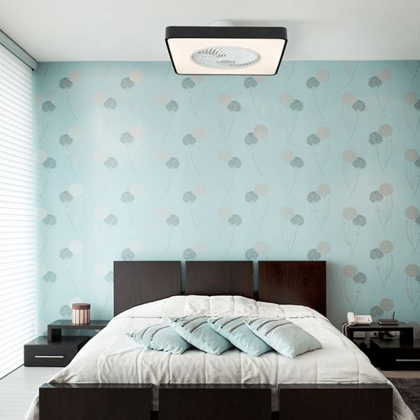 Ventilateur LED rectangulaire Monic 40W à lumière réglable, ton neutre