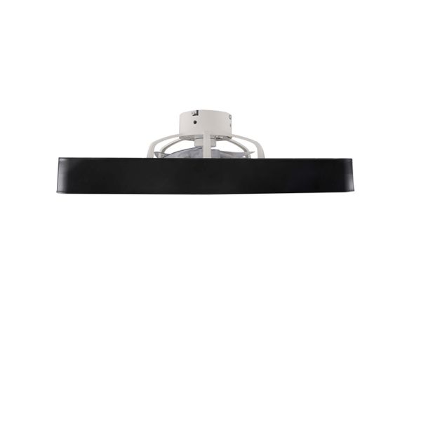 Ventilateur rectangulaire LED Monic 40W avec éclairage réglable noir Cristal Record