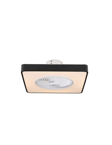 Ventilador de LED retangular Monic 40W com luz ajustável, tom quente