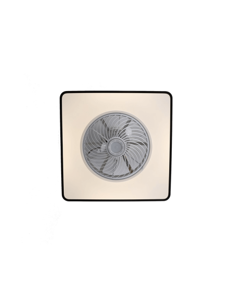 Ventilador retangular Monic 40W LED com luz ajustável Cristal Record