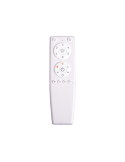 Ventilador LED blanco regulable Vera con aspas retráctiles mando