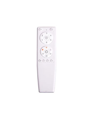 Ventilador LED blanco regulable Vera con aspas retráctiles mando