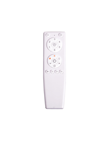 Ventilador LED blanco regulable Vera con aspas retráctiles mando