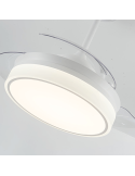 Ventilador LED blanco pequeño con aspas abatibles Vera Mini regulable