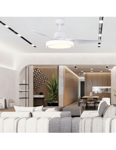 Ventilateur de plafond LED blanc silencieux Aran 36W 2