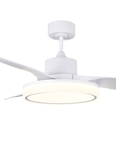 Ventilador de techo LED blanco silencioso Aran 36W detalle