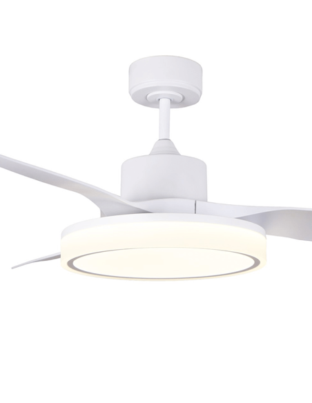 Ventilador de techo LED blanco silencioso Aran 36W detalle