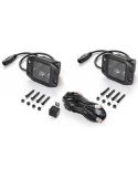 Faro LED cuadrado empotrable de trabajo Black Magic Cube Kit 3,2" 12V/24V 3000Lm 2 Unds. Deutsch Hella | LeonLeds