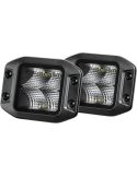 Faro LED cuadrado empotrable de trabajo Black Magic Cube Kit 3,2" 12V/24V 3000Lm 2 Unds. Deutsch Hella | LeonLeds
