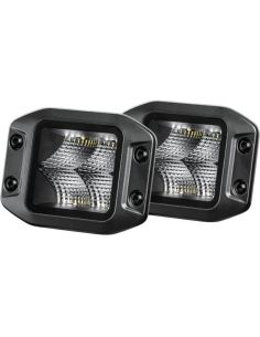 Faro LED cuadrado empotrable de trabajo Black Magic Cube Kit 3,2" 12V/24V 3000Lm 2 Unds. Deutsch Hella 1FA 358 176-821 2