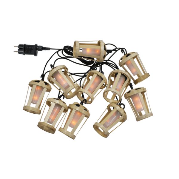 Guirnalda natural de exterior Hiama con cable o solar