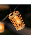 Guirnalda natural de exterior Hiama con cable o solar ambiente