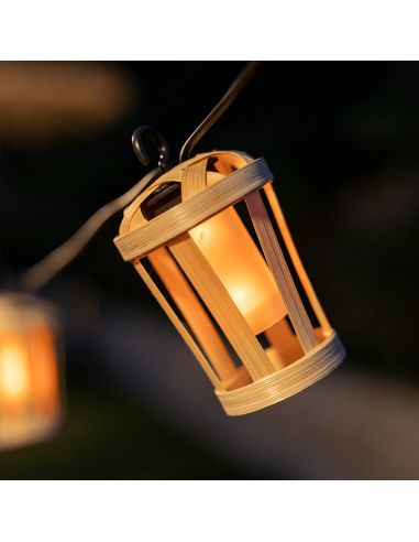 Guirlande naturelle d'extérieur Hiama avec câble ou solaire d'ambiance