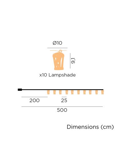 Guirlanda natural ao ar livre Hiama medidas New Garden