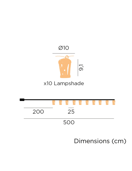 Guirnalda natural de exterior Hiama medidas New Garden
