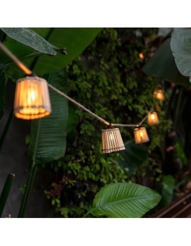 Guirnalda de yute exterior Okinawa ambiente | LeonLeds