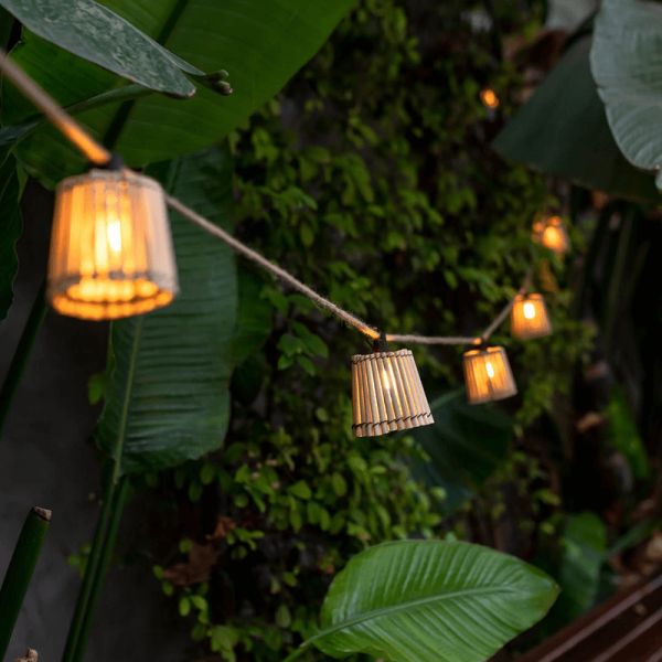 Guirnalda de yute exterior Okinawa ambiente | LeonLeds